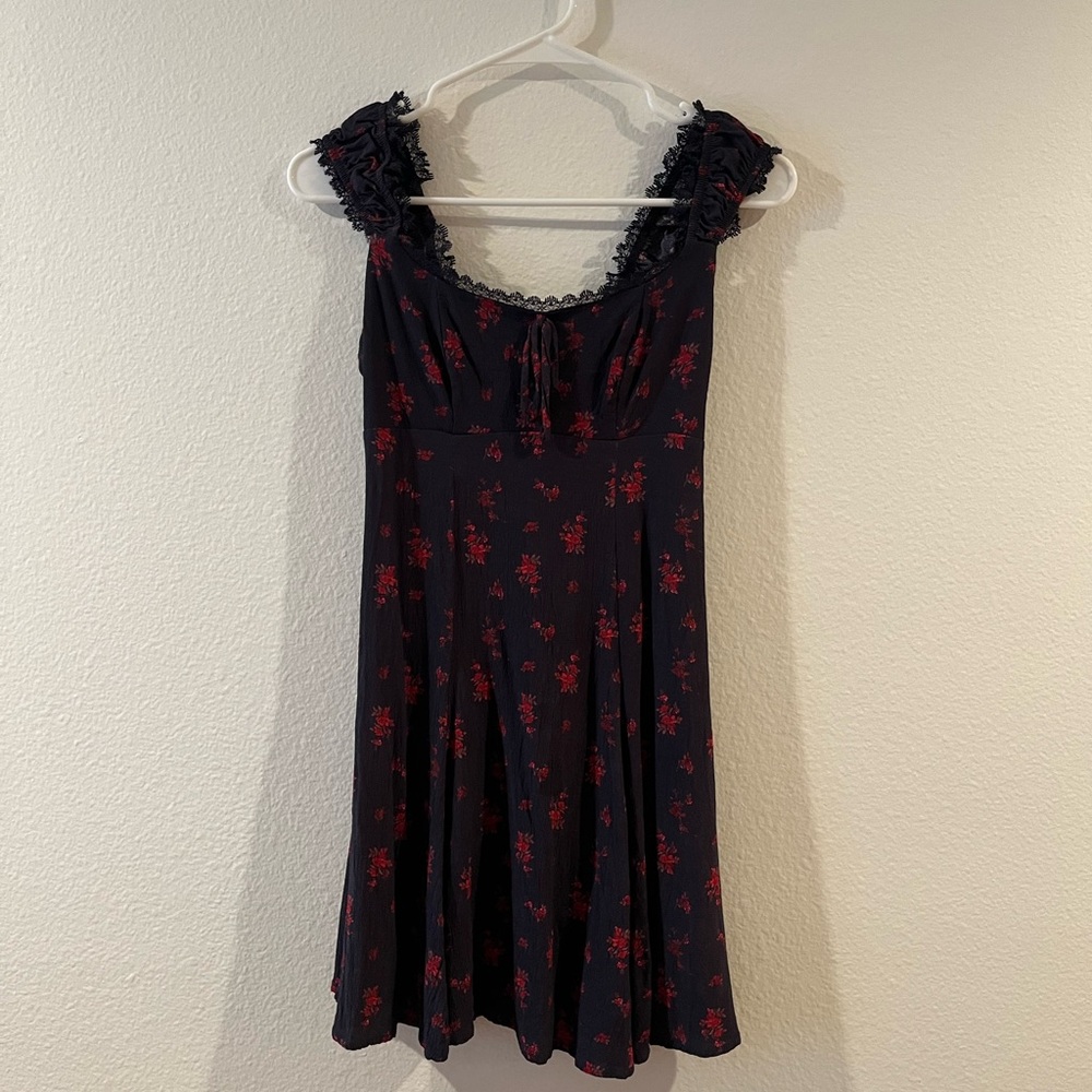 wild fable red floral dress